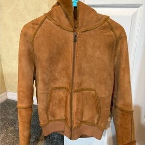 Genuine UGG Suede Hooded Jacket XS